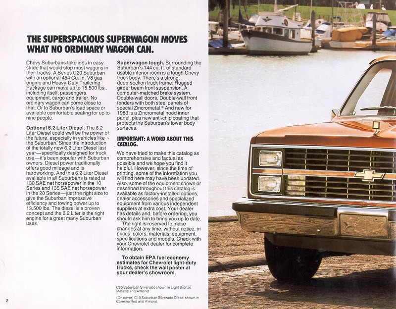 1983 Chevrolet Surburban Brochure Page 2